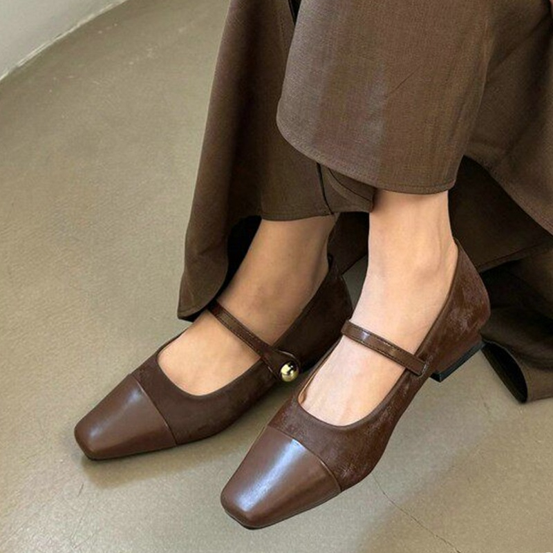 Women'S Fashion Sandals - รองเท้าแมรี่เจนสำหรับผู้หญิง รองเท้าส้นหนาแบบหรูหรา รองเท้าแตะแบบสวม ดีไซน์เนอร์ รองเท้าส้นเตี้ยแฟชั่น รองเท้าเดินสบายสำหรับผู้หญิง