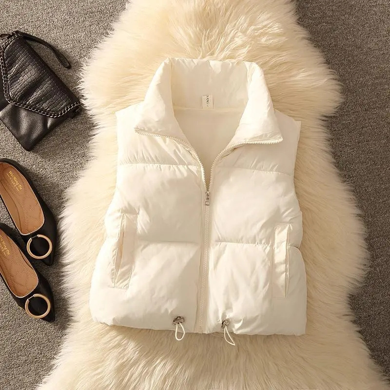 Puffer Vest Fashion Women - ผู้หญิงเบาะปักเป้าเสื้อกั๊กเสื้อแขนกุด 2025 แฟชั่นฤดูหนาวผ้าฝ้ายเบาะ PUFFER เสื้อกั๊กหญิง Parkas
