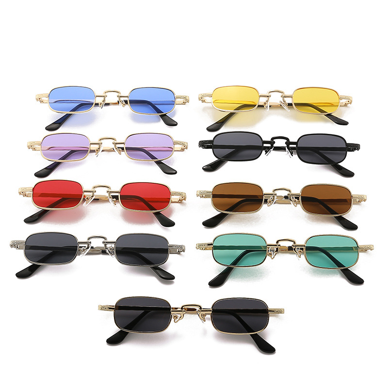 Women'S Fashion Eyeglasses - แว่นกันแดดทรงสี่เหลี่ยมกรอบเล็กแบบใหม่ สีสันสดใส ทันสมัย สำหรับผู้ชายและผู้หญิง แว่นกันแดดโลหะ แฟชั่นฤดูร้อน