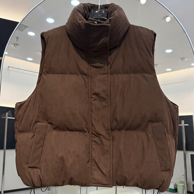 Puffer Vest Fashion Women - เสื้อกั๊กกันหนาวผู้หญิง คอตั้ง แขนกุด ซิปหน้า สไตล์ลำลอง ให้ความอบอุ่นสำหรับฤดูหนาว