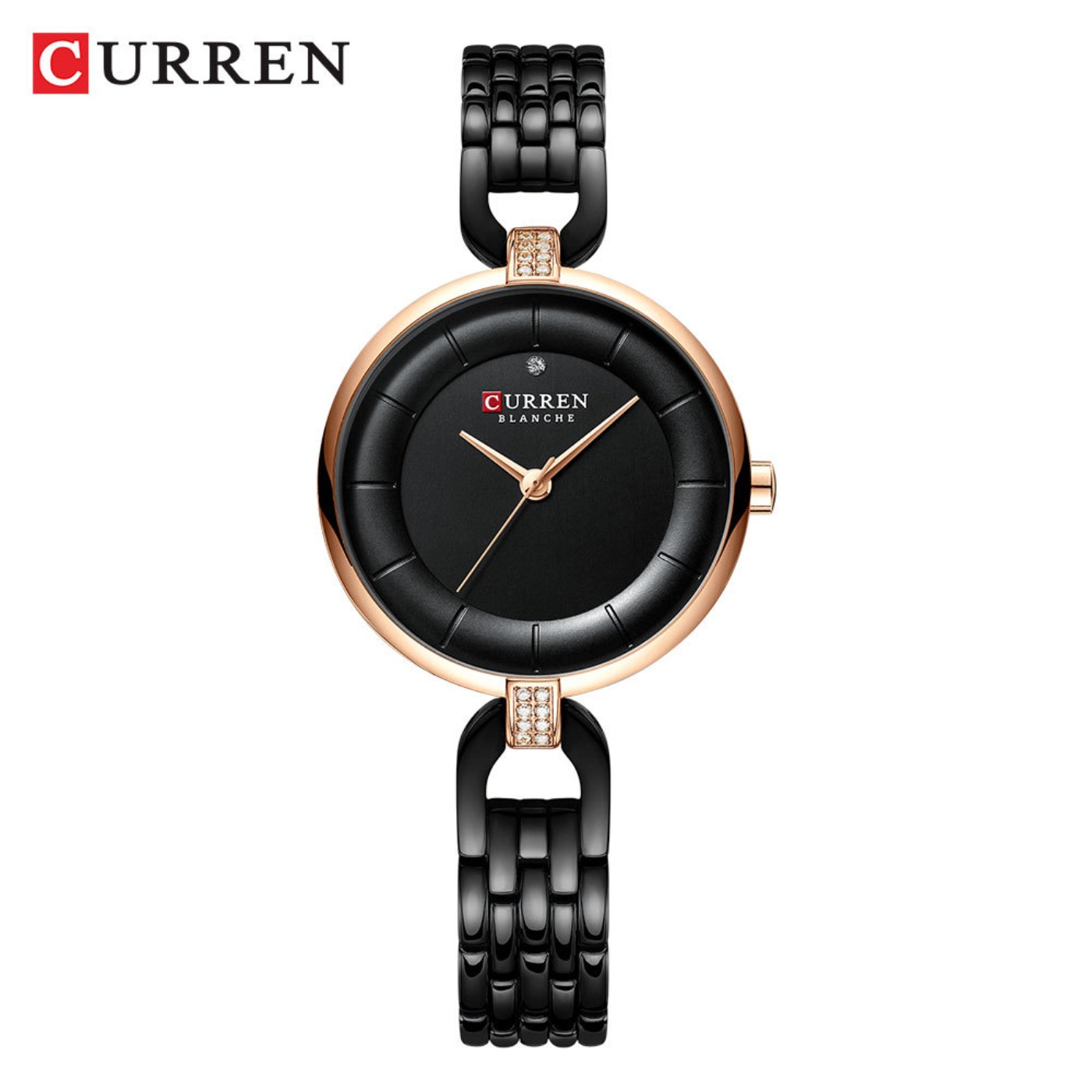 Women Fashion Brand - นาฬิกาผู้หญิง CURREN แบรนด์หรูแฟชั่นลำลองสุภาพสตรีนาฬิกาข้อมือควอตซ์โรสโกลด์สแตนเลสสตีลนาฬิกาสำหรับสาว