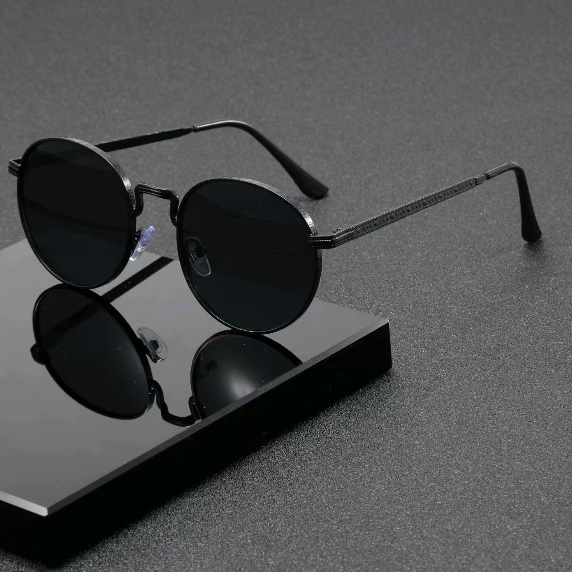Women'S Fashion Eyeglasses - แว่นกันแดดทรงกลมคลาสสิกสำหรับผู้ชายและผู้หญิง วินเทจ โลหะ สำหรับขับรถกลางแจ้ง แว่นกันแดดดีไซน์หรูหรา อุปกรณ์เสริมแว่นตา