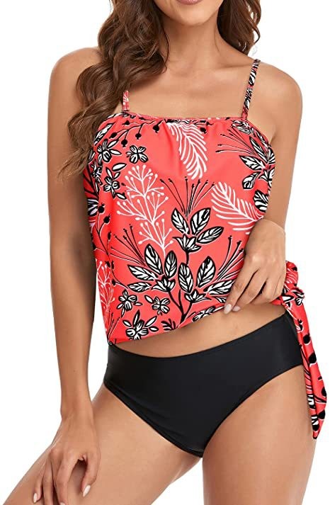 ชุดว่ายน้ำทูพีซแบบแทงกินี่สำหร - Crop Top Women บทวิจารณ์และราคา