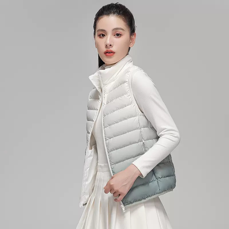 แฟชั่น Gradient Ultra Light Do - Puffer Vest Fashion Women บทวิจารณ์และราคา