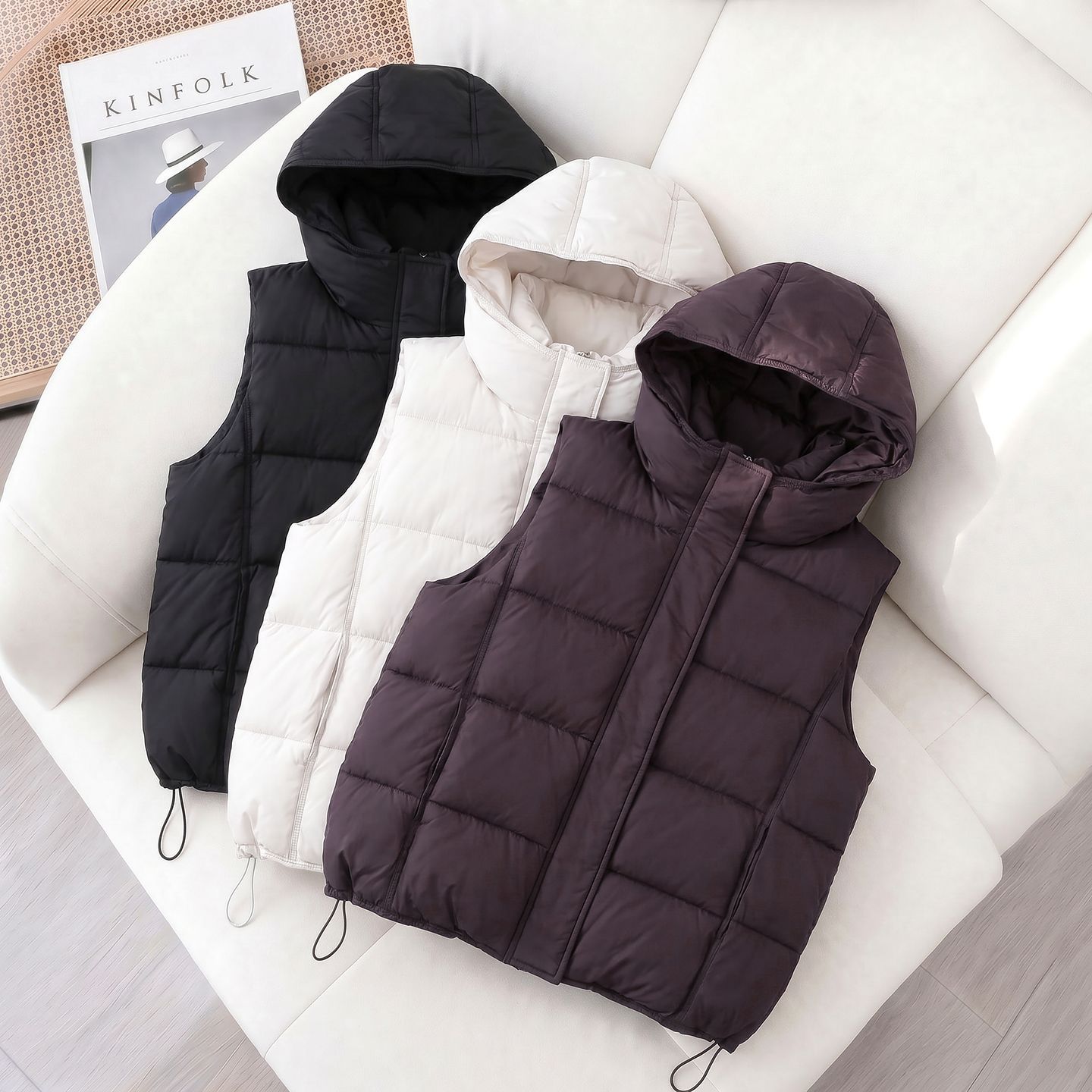เสื้อกั๊กแฟชั่นแขนกุดสำหรับผู้ - Puffer Vest Fashion Women บทวิจารณ์และราคา