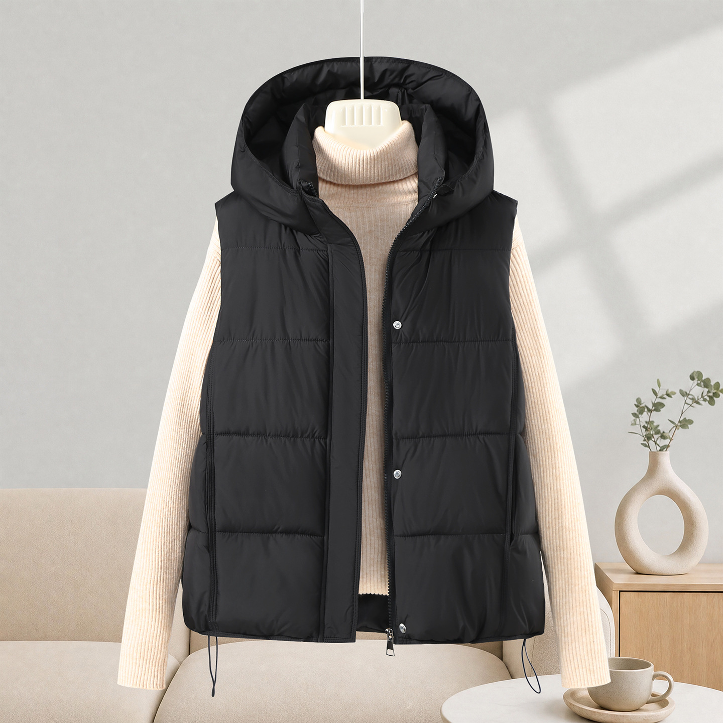 เสื้อกั๊กแฟชั่นแขนกุดสำหรับผู้ - Puffer Vest Fashion Women บทวิจารณ์และราคา