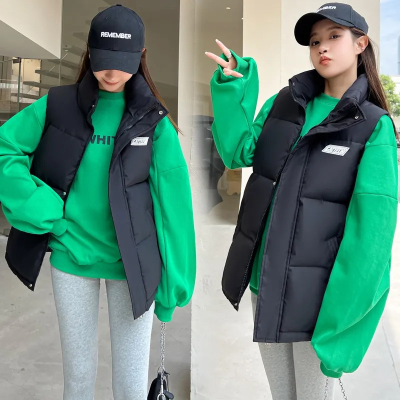 ฤดูใบไม้ร่วงฤดูหนาว WARM Cropp - Puffer Vest Fashion Women บทวิจารณ์และราคา