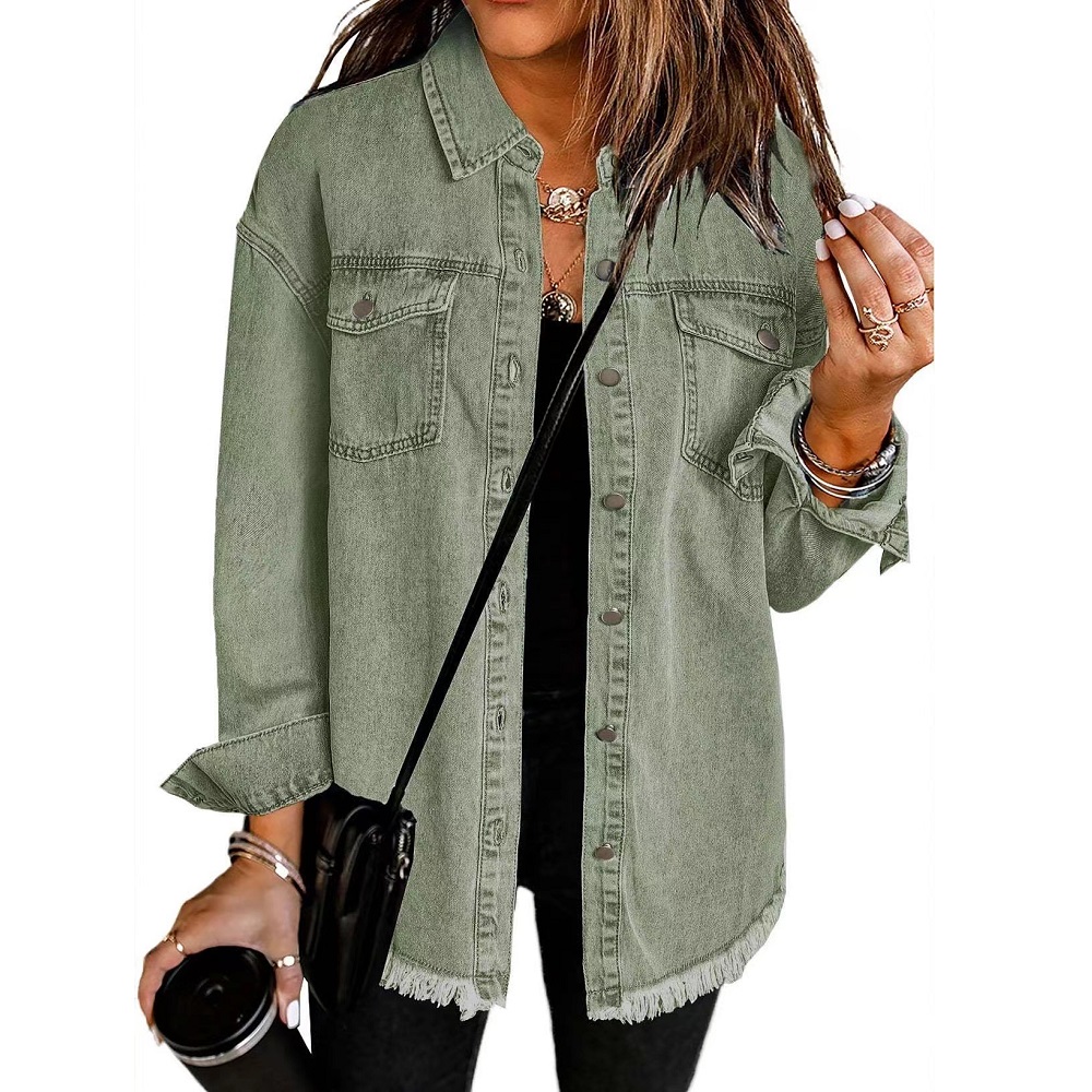 ล้าง DENIM แจ็คเก็ตผู้หญิงฤดูใ - Women'S Fashion Denim Jacket บทวิจารณ์และราคา