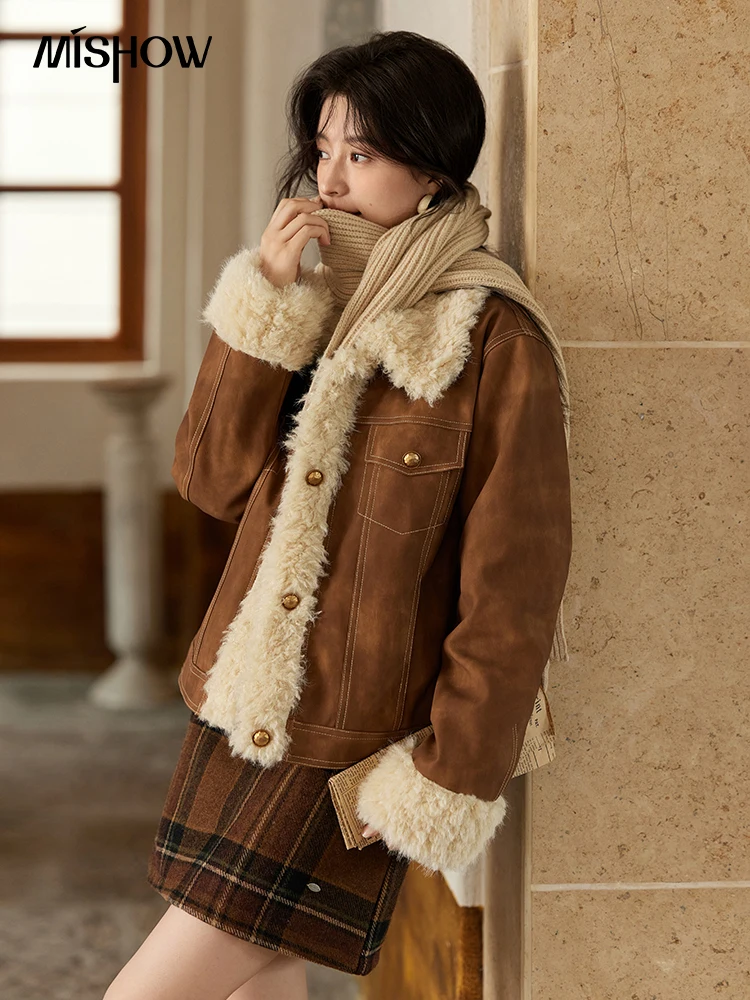 MISHOW หนังเสื้อขนสัตว์ผู้หญิง - Women'S Fashion Leather Jacket บทวิจารณ์และราคา