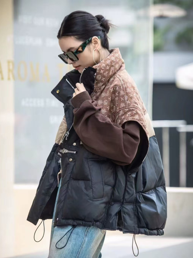 แฟชั่น Retro ลงเสื้อแจ็คเก็ตฤด - Puffer Vest Fashion Women บทวิจารณ์และราคา