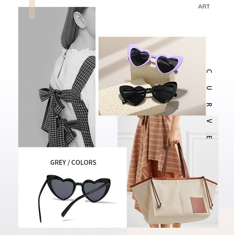 แว่นกันแดดรูปหัวใจ ป้องกันรังส - Women Fashion Glasses บทวิจารณ์และราคา