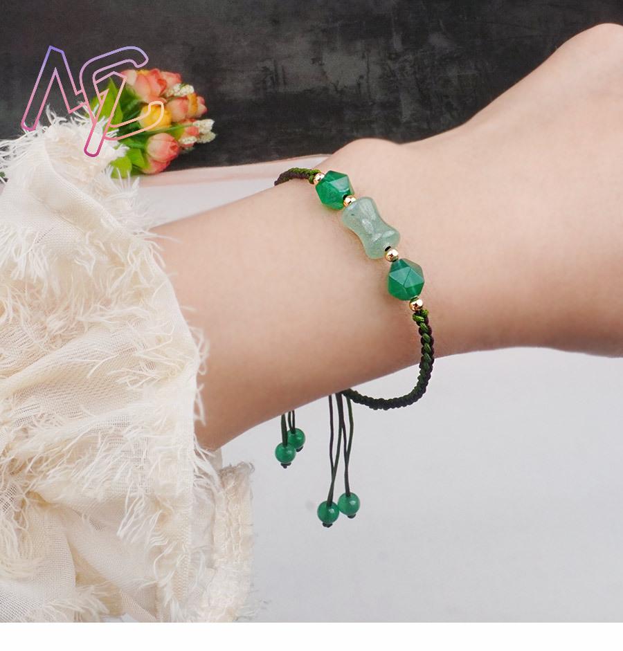 สร้อยข้อมือลูกปัดหยกธรรมชาติสี - Women Fashion Designers บทวิจารณ์และราคา
