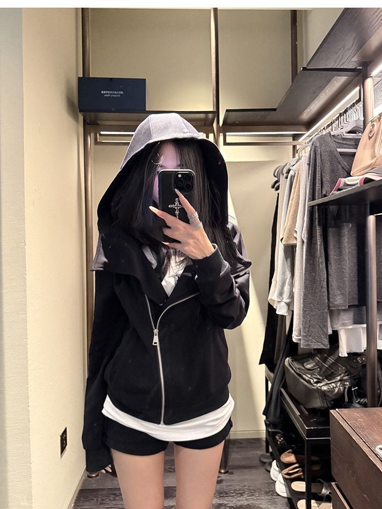 เสื้อฮู้ดซิปหน้าดีไซน์ไม่สมมาต - Women'S Fashion Zip Up Hoodies บทวิจารณ์และราคา