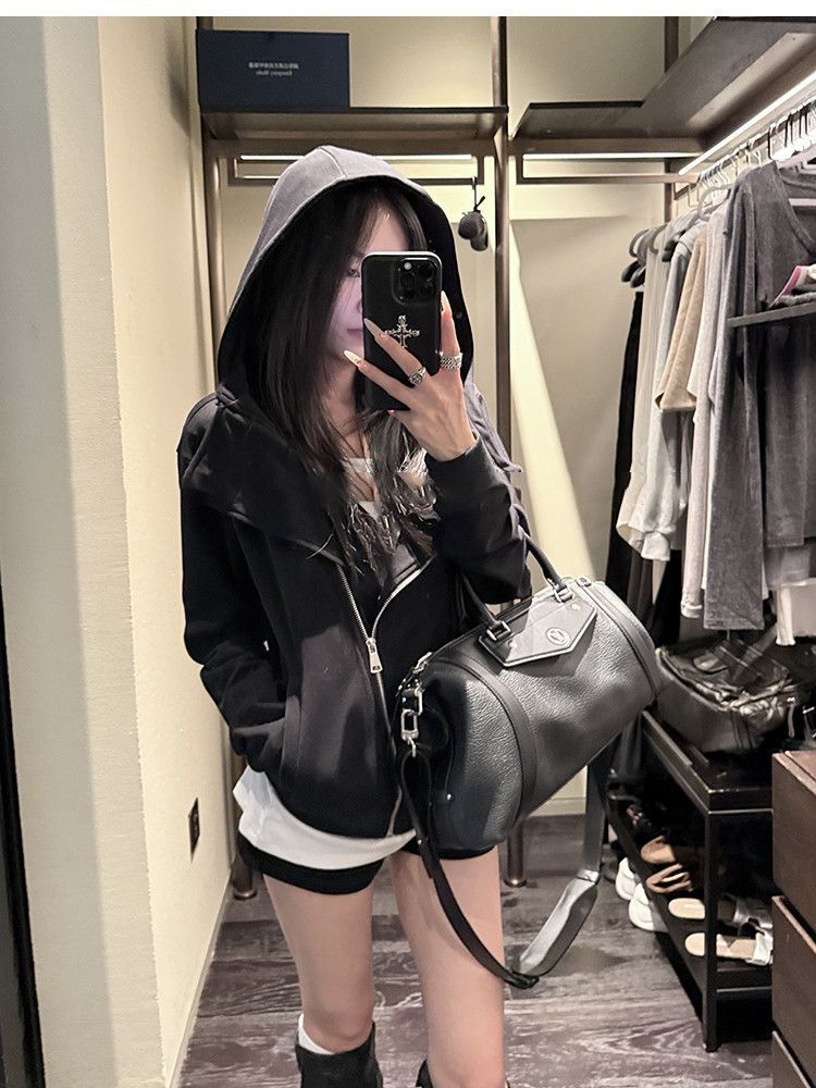 เสื้อฮู้ดซิปหน้าดีไซน์ไม่สมมาต - Women'S Fashion Zip Up Hoodies บทวิจารณ์และราคา