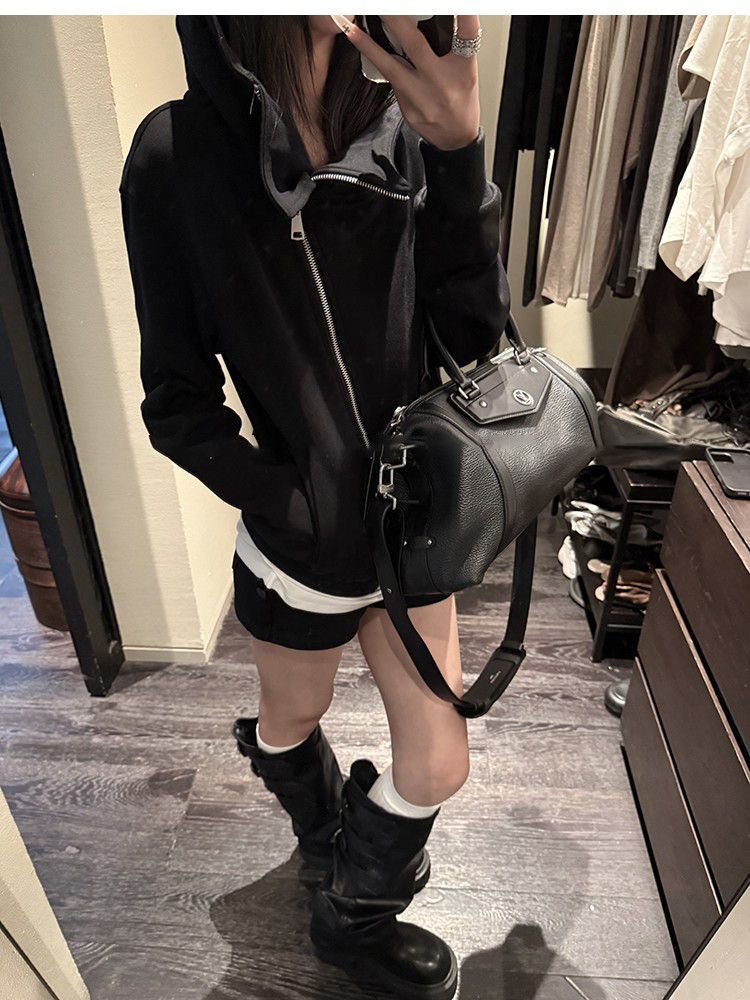 เสื้อฮู้ดซิปหน้าดีไซน์ไม่สมมาต - Women'S Fashion Zip Up Hoodies บทวิจารณ์และราคา