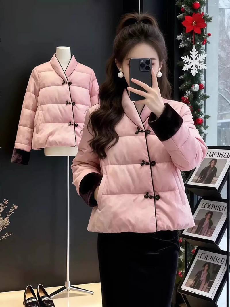 เสื้อแจ็คเก็ตผ้าควิลท์สีชมพูอุ - Women'S Fashion Quilted Jacket บทวิจารณ์และราคา
