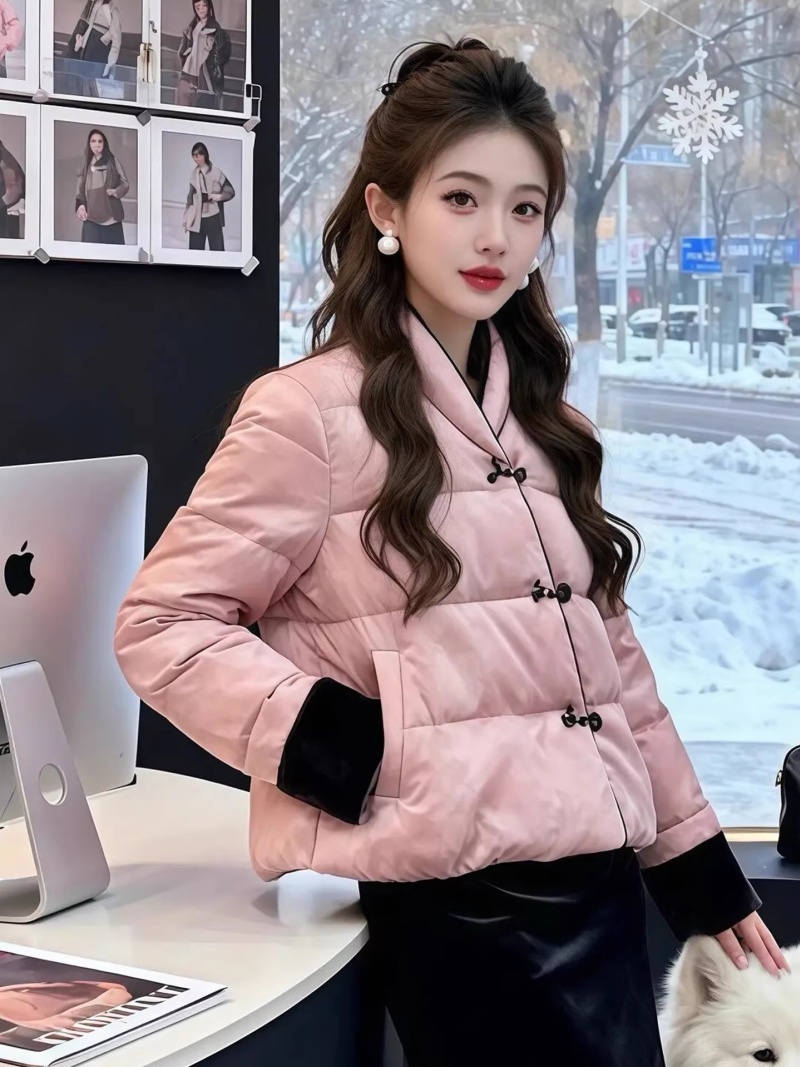 เสื้อแจ็คเก็ตผ้าควิลท์สีชมพูอุ - Women'S Fashion Quilted Jacket บทวิจารณ์และราคา