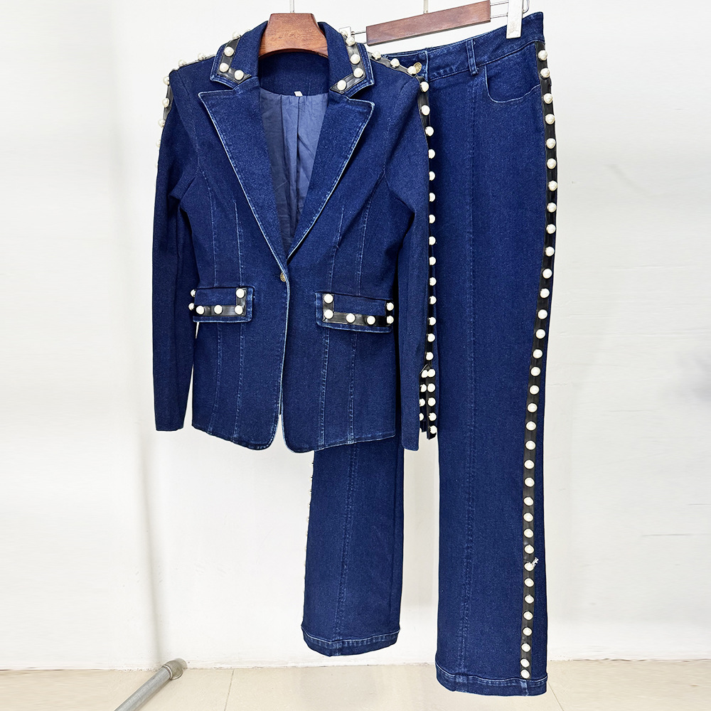 ชุดสูทดีไซน์เนอร์คุณภาพสูงรุ่น - Women'S Fashion Denim Jacket บทวิจารณ์และราคา