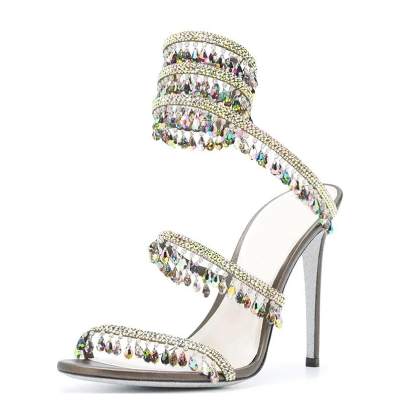 จี้คริสตัลข้อเท้างูรองเท้าแตะเ - Women'S Fashion Summer 2025 บทวิจารณ์และราคา