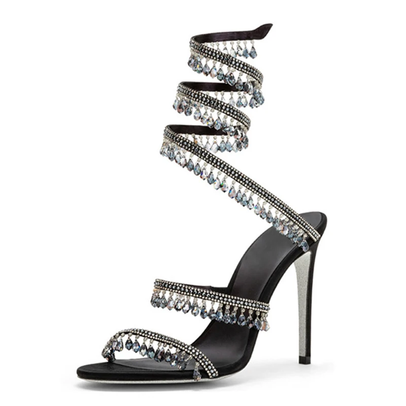 จี้คริสตัลข้อเท้างูรองเท้าแตะเ - Women'S Fashion Summer 2025 บทวิจารณ์และราคา