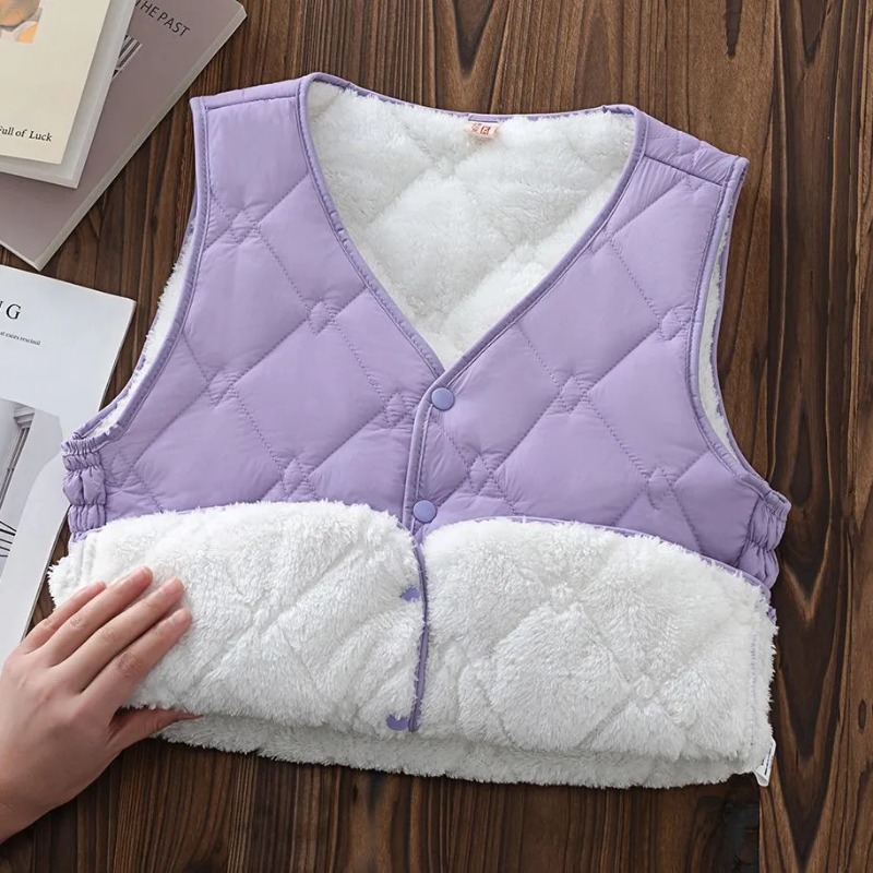 เสื้อคาร์ดิแกนแขนกุดคอวีแบบวิน - Puffer Vest Fashion Women บทวิจารณ์และราคา