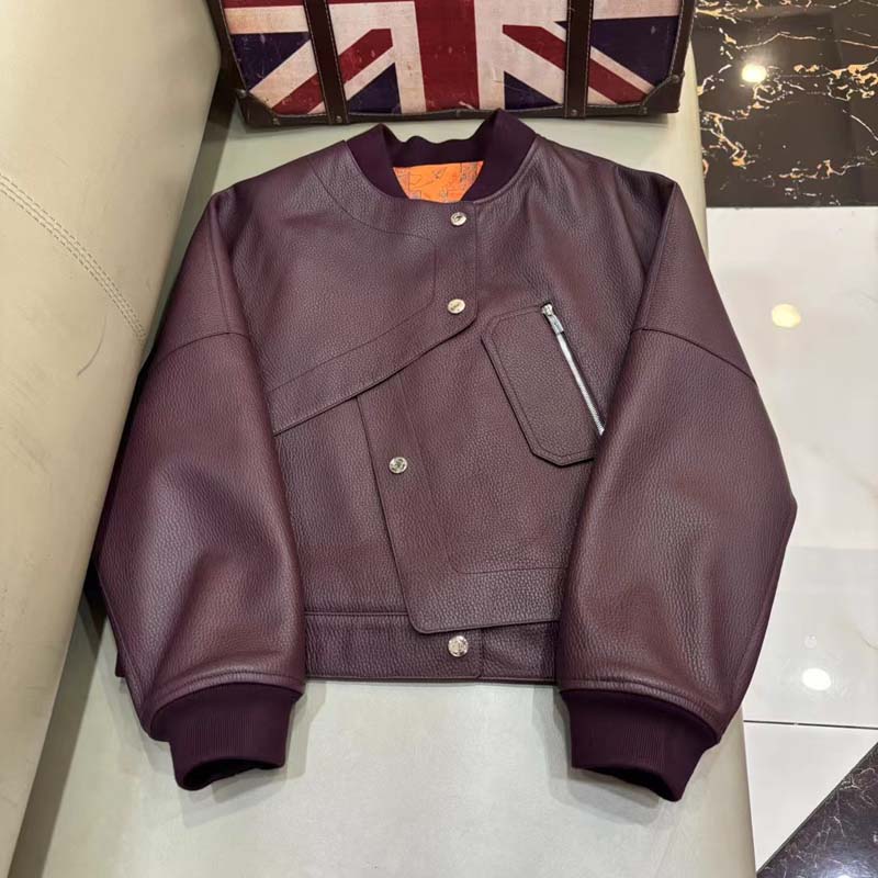 เสื้อแจ็คเก็ตหนังแท้ 2026 เสื้ - Women'S Fashion Leather Jacket บทวิจารณ์และราคา