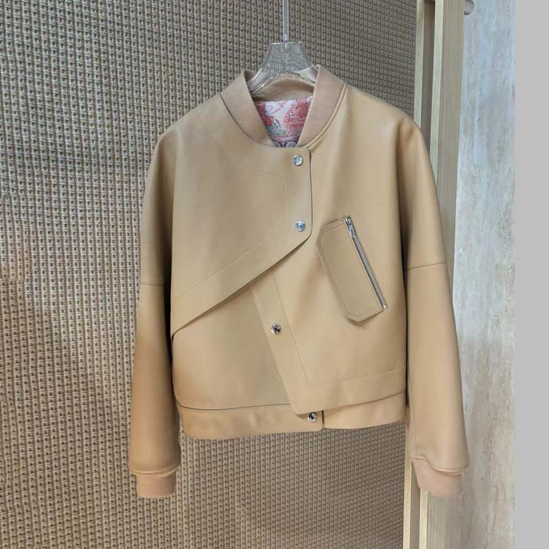เสื้อแจ็คเก็ตหนังแท้ 2026 เสื้ - Women'S Fashion Leather Jacket บทวิจารณ์และราคา
