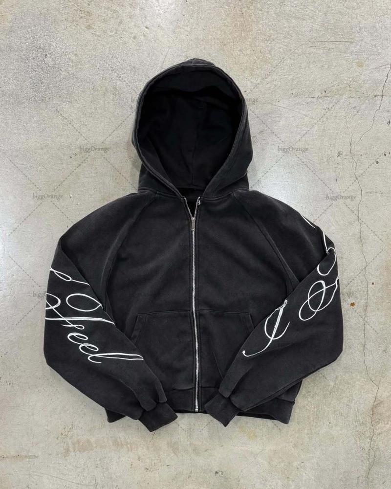 Y2K Harajuku Gothic Letter พิม - Women'S Fashion Zip Up Hoodies บทวิจารณ์และราคา