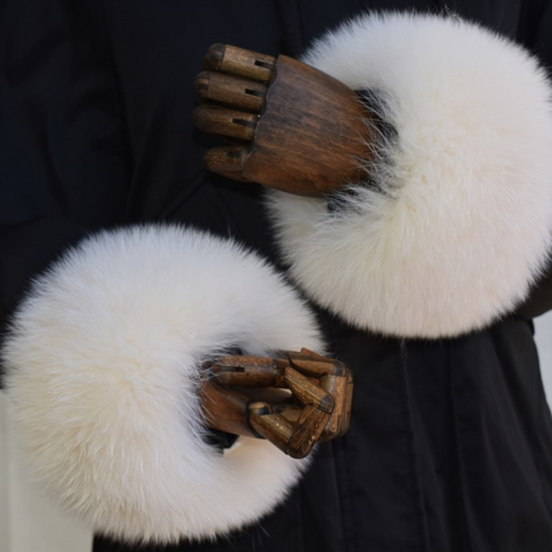 Fox Fur Cuffs สําหรับผู้หญิงทั - Women'S Fashion Leather Jacket บทวิจารณ์และราคา