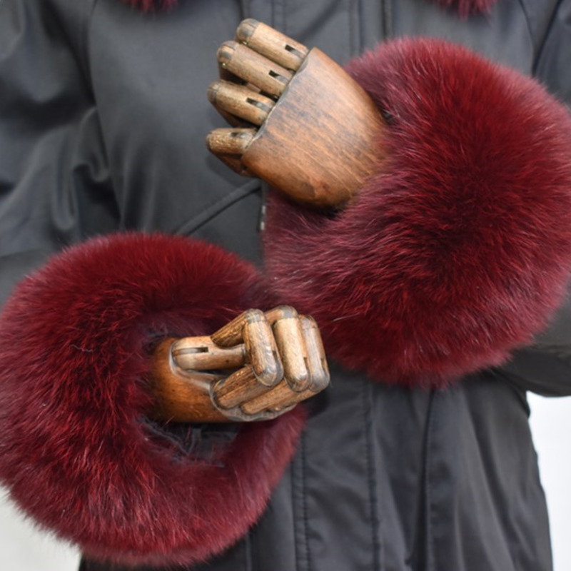Fox Fur Cuffs สําหรับผู้หญิงทั - Women'S Fashion Leather Jacket บทวิจารณ์และราคา