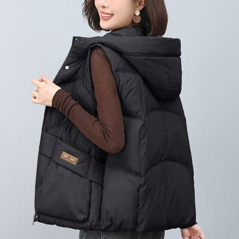 เสื้อกั๊กพัฟเฟอร์โอเวอร์ไซส์แฟ - Puffer Vest Fashion Women บทวิจารณ์และราคา