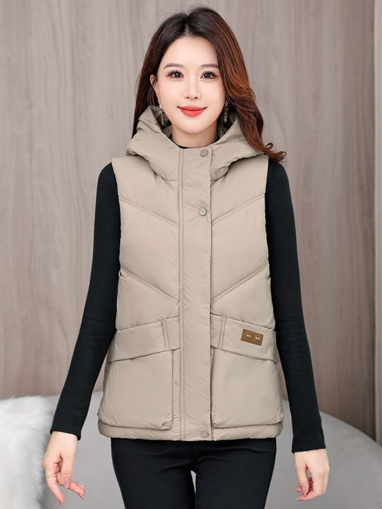 เสื้อกั๊กพัฟเฟอร์โอเวอร์ไซส์แฟ - Puffer Vest Fashion Women บทวิจารณ์และราคา