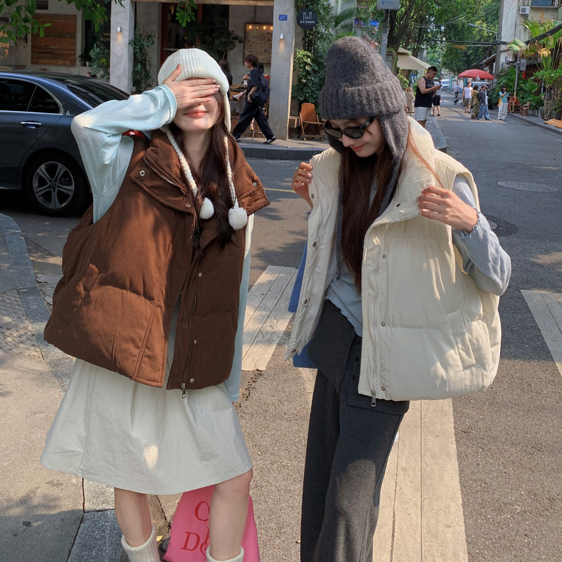 เสื้อกั๊กกันหนาวผู้หญิง คอตั้ง - Puffer Vest Fashion Women บทวิจารณ์และราคา