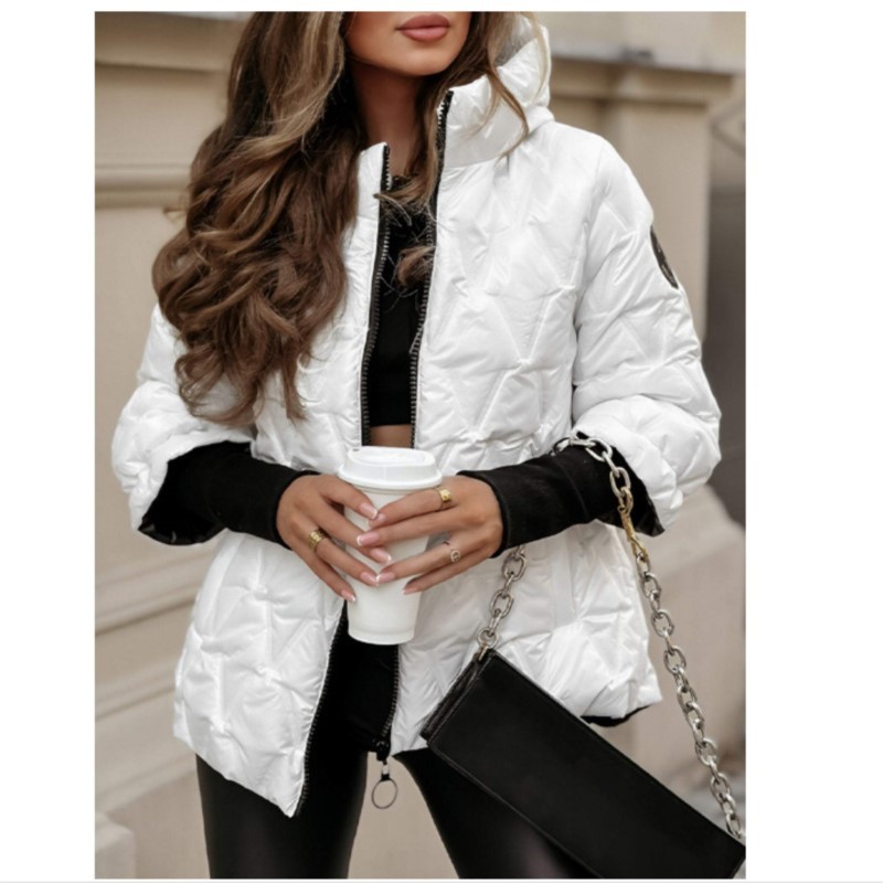 เสื้อโค้ทแฟชั่นสตรีแบบมีฮู้ด ท - Women'S Fashion Quilted Jacket บทวิจารณ์และราคา