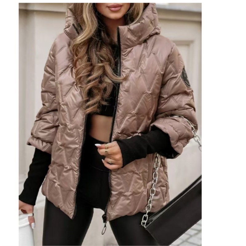 เสื้อโค้ทแฟชั่นสตรีแบบมีฮู้ด ท - Women'S Fashion Quilted Jacket บทวิจารณ์และราคา