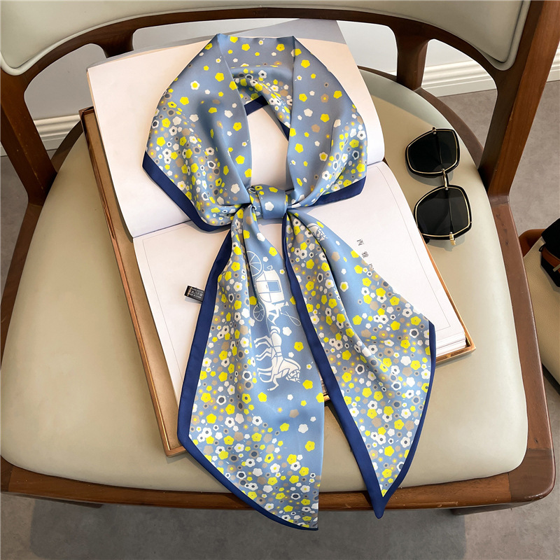 ผ้าพันคอไหมพิมพ์ลายแฟชั่นสำหรั - Women Fashion Necktie บทวิจารณ์และราคา
