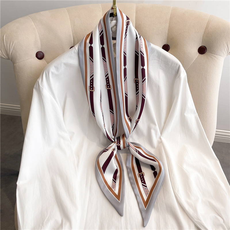 ผ้าพันคอไหมพิมพ์ลายแฟชั่นสำหรั - Women Fashion Necktie บทวิจารณ์และราคา