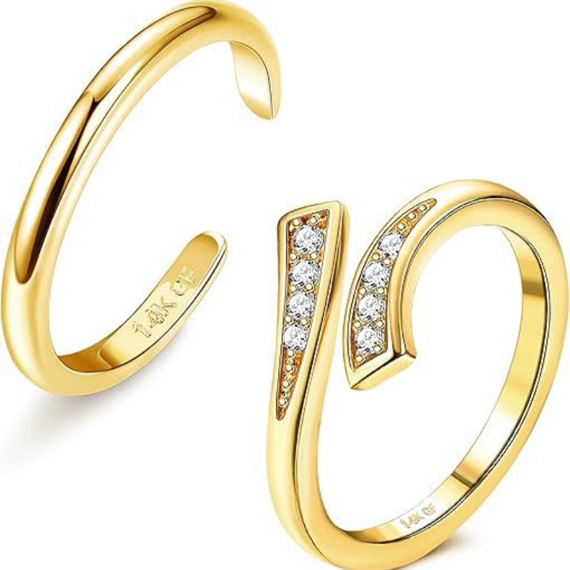 แหวนทองชุบ 14K ประดับเพทายปรับ - Women'S Fashion Rings Gold บทวิจารณ์และราคา