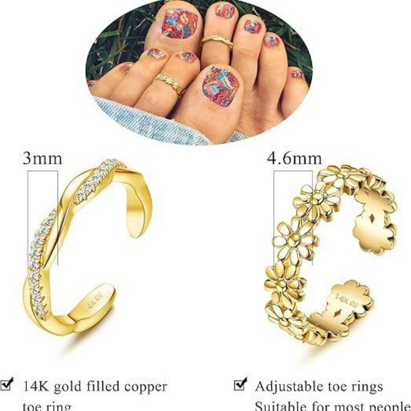 แหวนทองชุบ 14K ประดับเพทายปรับ - Women'S Fashion Rings Gold บทวิจารณ์และราคา