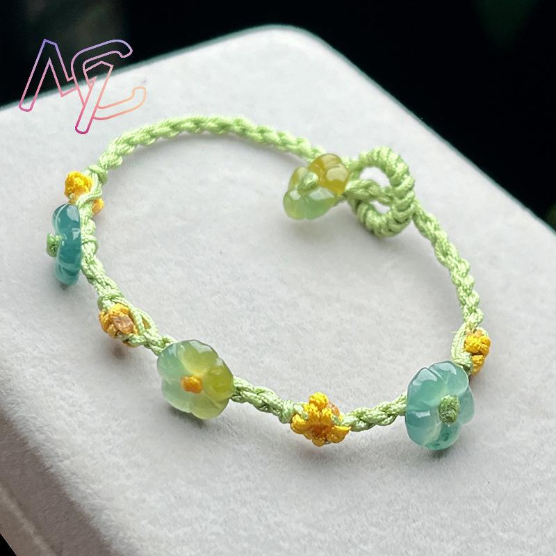 มุกหยกพม่าสร้อยข้อมือดอกไม้เคร - Women Fashion Designers บทวิจารณ์และราคา