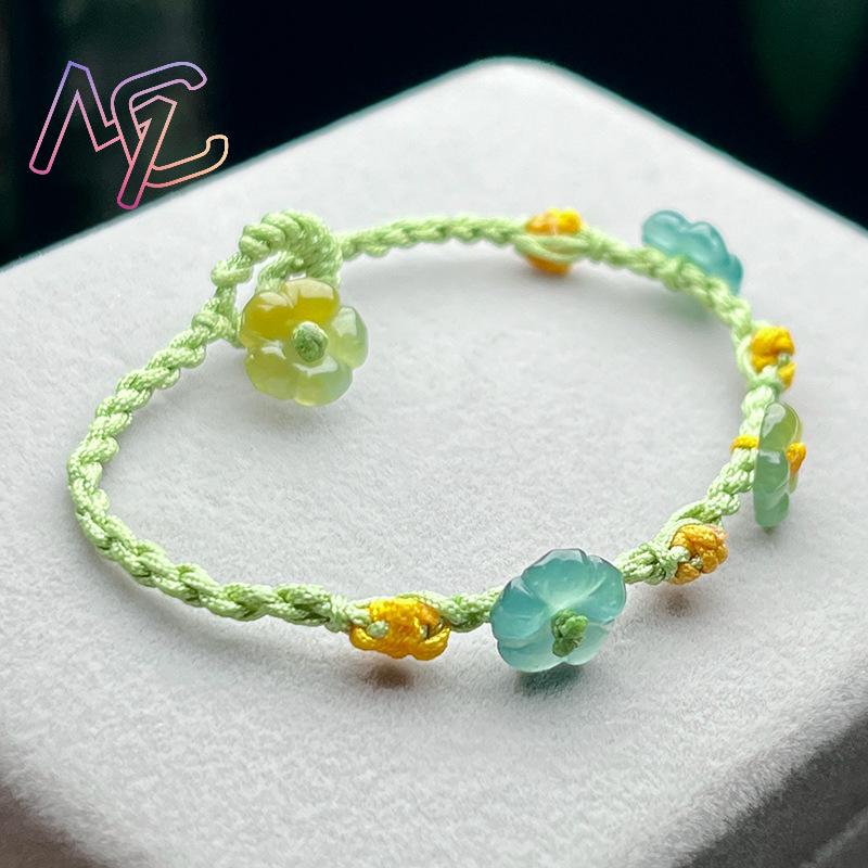 มุกหยกพม่าสร้อยข้อมือดอกไม้เคร - Women Fashion Designers บทวิจารณ์และราคา