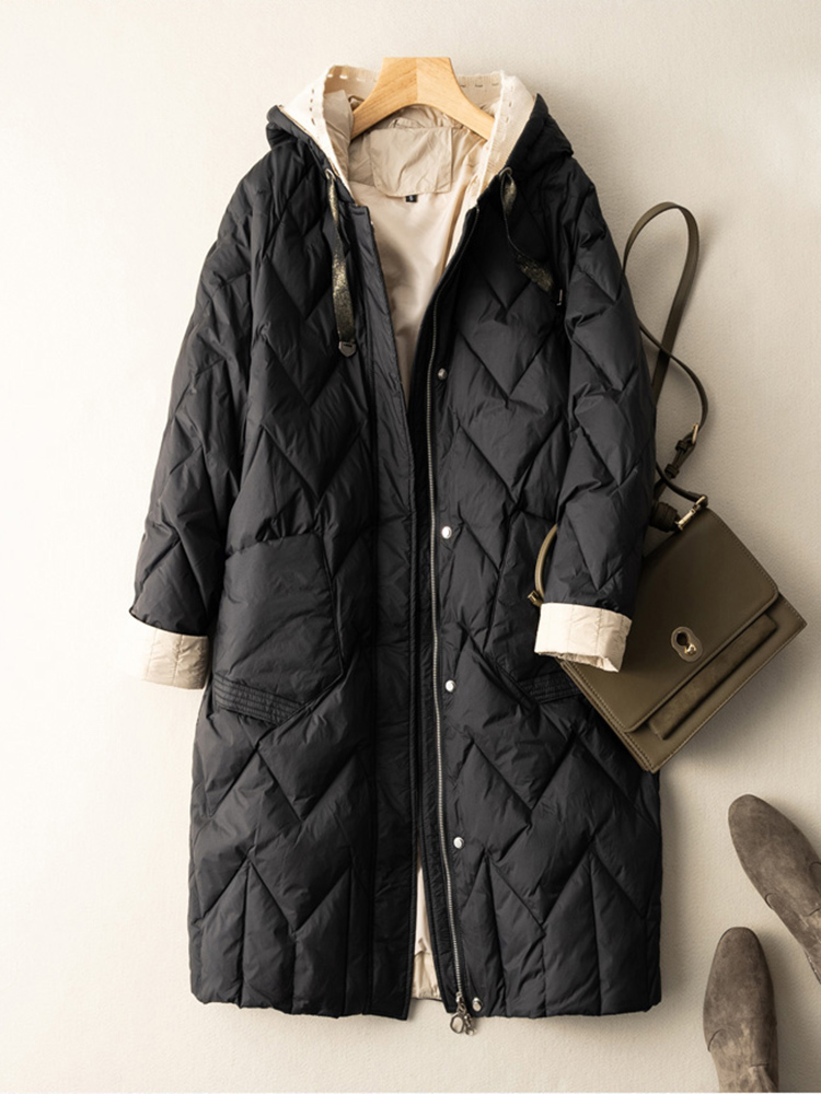 SEDUTMO ยาวเป็ดฤดูหนาวลงเสื้อแ - Women'S Fashion Quilted Jacket บทวิจารณ์และราคา