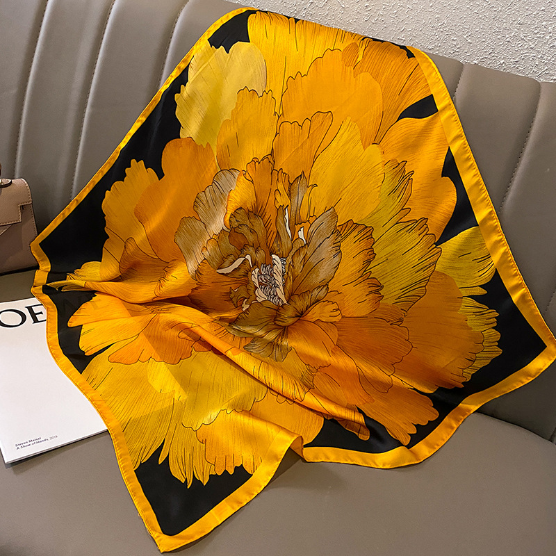 พิมพ์70ซม.ผ้าไหมซาตินผ้าพันคอผ - Women Fashion Necktie บทวิจารณ์และราคา