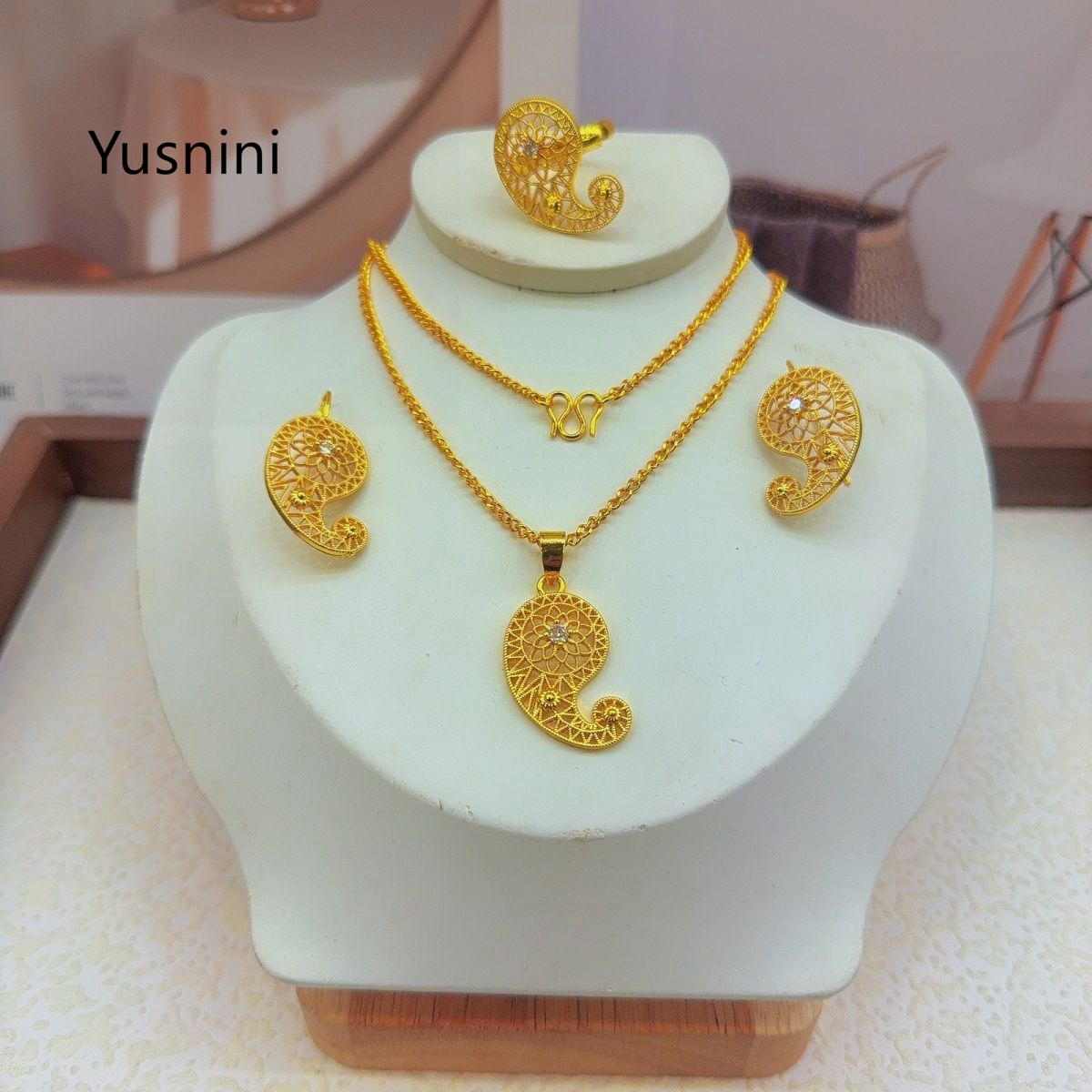 แฟชั่นใหม่ระดับไฮเอนด์ดูไบ 24K - Women'S Fashion Rings Gold บทวิจารณ์และราคา