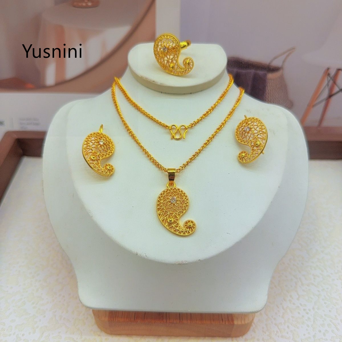 แฟชั่นใหม่ระดับไฮเอนด์ดูไบ 24K - Women'S Fashion Rings Gold บทวิจารณ์และราคา