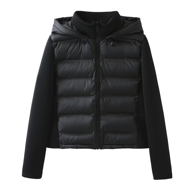 เสื้อแจ็คเก็ตผ้าฝ้ายมีฮู้ดสำหร - Women'S Fashion Quilted Jacket บทวิจารณ์และราคา
