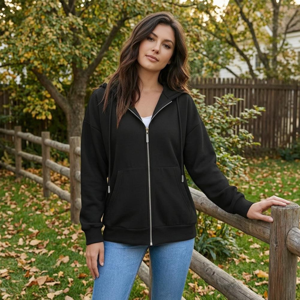 เสื้อฮู้ดผู้หญิงมีกระเป๋า เสื้ - Women'S Fashion Zip Up Hoodies บทวิจารณ์และราคา