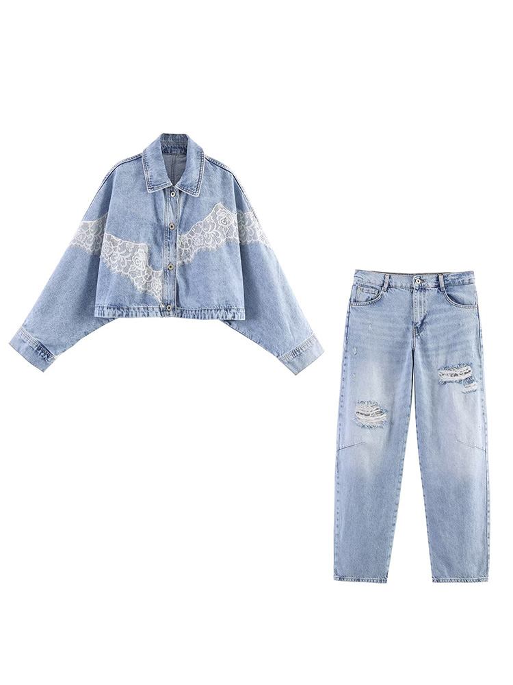 ชุดเซ็ต 2 ชิ้น เสื้อแจ็คเก็ตเด - Women'S Fashion Denim Jacket บทวิจารณ์และราคา