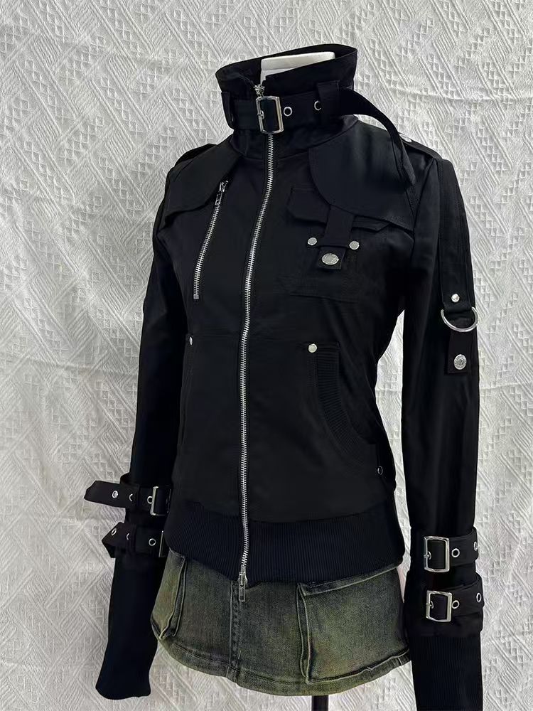 เสื้อฮู้ดดี้ทรงสลิมสีดำสไตล์โก - Women'S Fashion Zip Up Hoodies บทวิจารณ์และราคา