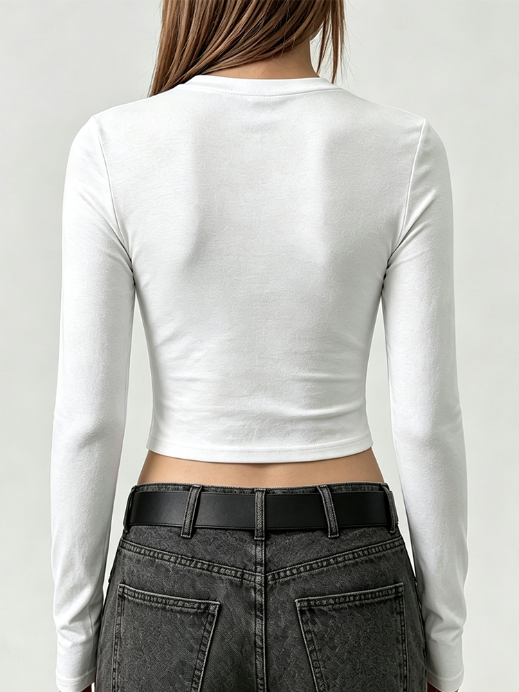 เสื้อยืดแขนยาวพิมพ์ลายใยแมงมุม - Women'S Fashion Day บทวิจารณ์และราคา